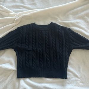 Cable net, cropped sweater from Shein